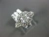 GIA LARGE 1.69CT DIAMOND 14KT WHITE GOLD 3D CUSHION & ROUND HALO ENGAGEMENT RING