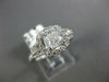 GIA LARGE 1.69CT DIAMOND 14KT WHITE GOLD 3D CUSHION & ROUND HALO ENGAGEMENT RING
