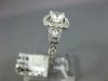 GIA LARGE 1.69CT DIAMOND 14KT WHITE GOLD 3D CUSHION & ROUND HALO ENGAGEMENT RING