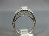 GIA LARGE 1.69CT DIAMOND 14KT WHITE GOLD 3D CUSHION & ROUND HALO ENGAGEMENT RING