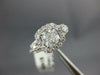 GIA LARGE 1.69CT DIAMOND 14KT WHITE GOLD 3D CUSHION & ROUND HALO ENGAGEMENT RING