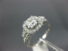 GIA LARGE 1.69CT DIAMOND 14KT WHITE GOLD 3D CUSHION & ROUND HALO ENGAGEMENT RING