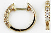 ESTATE .50CT DIAMOND 14KT YELLOW GOLD 3D FIVE STONE CLASSIC HUGGIE HOOP EARRINGS