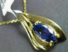 ESTATE 1.40CT AAA TANZANITE 14KT YELLOW GOLD 3D SOLITAIRE MARQUISE PENDANT