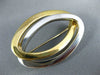 ESTATE LARGE 14KT WHITE & YELLOW GOLD 3D DOUBLE OVAL INTERTWINED BROOCH PIN #955