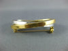 ESTATE LARGE 14KT WHITE & YELLOW GOLD 3D DOUBLE OVAL INTERTWINED BROOCH PIN #955
