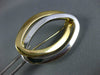 ESTATE LARGE 14KT WHITE & YELLOW GOLD 3D DOUBLE OVAL INTERTWINED BROOCH PIN #955