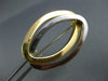 ESTATE LARGE 14KT WHITE & YELLOW GOLD 3D DOUBLE OVAL INTERTWINED BROOCH PIN #955