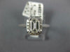 GIA LARGE 1.50CT DIAMOND 14K WHITE GOLD EMERALD CUT OCTAGON HALO ENGAGEMENT RING