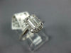 GIA LARGE 1.50CT DIAMOND 14K WHITE GOLD EMERALD CUT OCTAGON HALO ENGAGEMENT RING