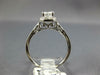 GIA LARGE 1.50CT DIAMOND 14K WHITE GOLD EMERALD CUT OCTAGON HALO ENGAGEMENT RING