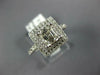 GIA LARGE 1.75CT DIAMOND 14KT WHITE GOLD ASSCHER & ROUND SQUARE ENGAGEMENT RING