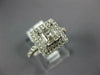 GIA LARGE 1.75CT DIAMOND 14KT WHITE GOLD ASSCHER & ROUND SQUARE ENGAGEMENT RING