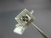 GIA LARGE 1.75CT DIAMOND 14KT WHITE GOLD ASSCHER & ROUND SQUARE ENGAGEMENT RING