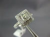 GIA LARGE 1.75CT DIAMOND 14KT WHITE GOLD ASSCHER & ROUND SQUARE ENGAGEMENT RING