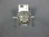 GIA LARGE 1.40CT DIAMOND 14KT WHITE GOLD CUSHION & ROUND SQUARE ENGAGEMENT RING