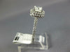 GIA LARGE 1.40CT DIAMOND 14KT WHITE GOLD CUSHION & ROUND SQUARE ENGAGEMENT RING