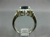 LARGE 4.57CT DIAMOND & AAA SAPPHIRE 14KT WHITE GOLD OVAL ENGAGEMENT RING #26664