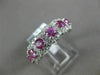 ESTATE 2.01CT DIAMOND & PINK SAPPHIRE 14K WHITE GOLD 3D 7 STONE ANNIVERSARY RING