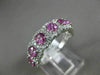 ESTATE 2.01CT DIAMOND & PINK SAPPHIRE 14K WHITE GOLD 3D 7 STONE ANNIVERSARY RING