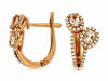 6.25CT DIAMOND & AAA MORGANITE 14KT ROSE GOLD 3D OVAL & ROUND HANGING EARRINGS