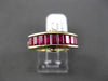 ESTATE 2.72CT DIAMOND & AAA RUBY 18K YELLOW GOLD ETOILE WEDDING ANNIVERSARY RING