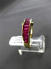 ESTATE 2.72CT DIAMOND & AAA RUBY 18K YELLOW GOLD ETOILE WEDDING ANNIVERSARY RING