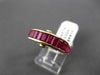 ESTATE 2.72CT DIAMOND & AAA RUBY 18K YELLOW GOLD ETOILE WEDDING ANNIVERSARY RING