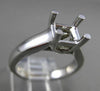 ESTATE 14KT WHITE GOLD 3D CLASSIC SEMI MOUNT SOLITAIRE ENGAGEMENT RING #25990