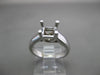 ESTATE 14KT WHITE GOLD 3D CLASSIC SEMI MOUNT SOLITAIRE ENGAGEMENT RING #25990