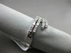 ESTATE 1.21CT BAGUETTE & ROUND DIAMOND 14KT WHITE GOLD 3D MULTI ROW FUN RING