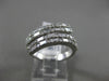 ESTATE 1.21CT BAGUETTE & ROUND DIAMOND 14KT WHITE GOLD 3D MULTI ROW FUN RING