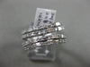 ESTATE 1.21CT BAGUETTE & ROUND DIAMOND 14KT WHITE GOLD 3D MULTI ROW FUN RING