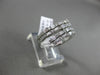 ESTATE 1.21CT BAGUETTE & ROUND DIAMOND 14KT WHITE GOLD 3D MULTI ROW FUN RING