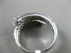 ESTATE 1.21CT BAGUETTE & ROUND DIAMOND 14KT WHITE GOLD 3D MULTI ROW FUN RING