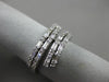 ESTATE 1.21CT BAGUETTE & ROUND DIAMOND 14KT WHITE GOLD 3D MULTI ROW FUN RING