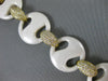 ESTATE 2.20CT DIAMOND 18KT YELLOW GOLD 3D ENAMEL CIRCULAR ITALIAN LINK BRACELET