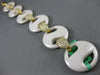 ESTATE 2.20CT DIAMOND 18KT YELLOW GOLD 3D ENAMEL CIRCULAR ITALIAN LINK BRACELET