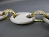 ESTATE 2.20CT DIAMOND 18KT YELLOW GOLD 3D ENAMEL CIRCULAR ITALIAN LINK BRACELET