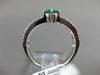 1.71CT ROUND & BAGUETTE DIAMOND & AAA EMERALD 18KT WHITE GOLD 3D ENGAGEMENT RING