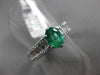 1.71CT ROUND & BAGUETTE DIAMOND & AAA EMERALD 18KT WHITE GOLD 3D ENGAGEMENT RING
