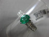 1.71CT ROUND & BAGUETTE DIAMOND & AAA EMERALD 18KT WHITE GOLD 3D ENGAGEMENT RING
