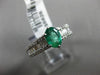 1.71CT ROUND & BAGUETTE DIAMOND & AAA EMERALD 18KT WHITE GOLD 3D ENGAGEMENT RING