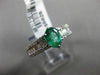 1.71CT ROUND & BAGUETTE DIAMOND & AAA EMERALD 18KT WHITE GOLD 3D ENGAGEMENT RING