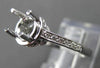 ESTATE .10CT DIAMOND 14KT WHITE & YELLOW GOLD CURSIVE " J " INITIAL RING #24565
