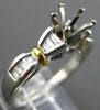 ESTATE .46CT DIAMOND 18KT WHITE GOLD & PLATINUM SEMI MOUNT ENGAGEMENT RING #144