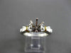 ESTATE .46CT DIAMOND 18KT WHITE GOLD & PLATINUM SEMI MOUNT ENGAGEMENT RING #144