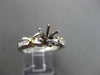 ESTATE .46CT DIAMOND 18KT WHITE GOLD & PLATINUM SEMI MOUNT ENGAGEMENT RING #144