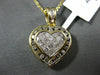 1.10CT WHITE & CHOCOLATE FANCY DIAMOND 14K YELLOW GOLD DOUBLE HEART LOVE PENDANT