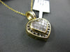 1.10CT WHITE & CHOCOLATE FANCY DIAMOND 14K YELLOW GOLD DOUBLE HEART LOVE PENDANT